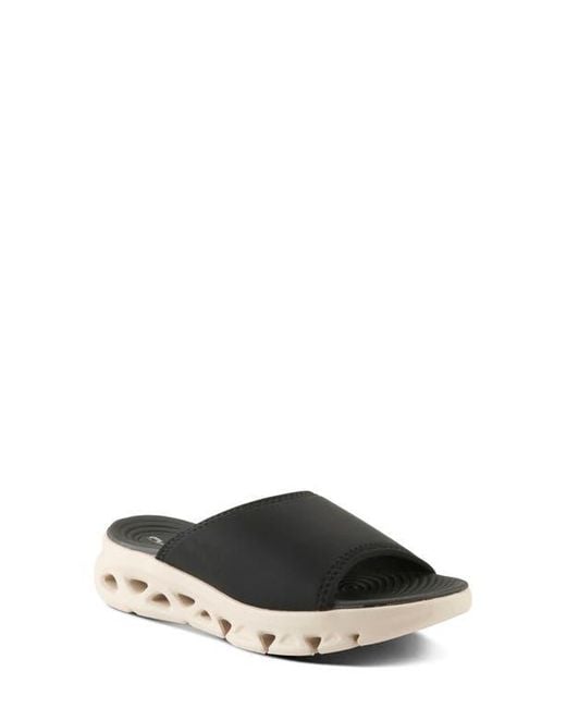 Flexus by Spring Step Black Haley Platform Wedge Slide Sandal