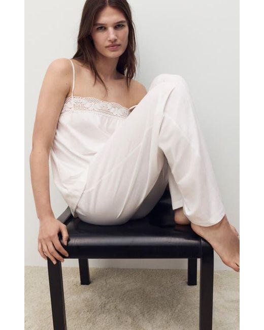 Mango White Cotton Camisole