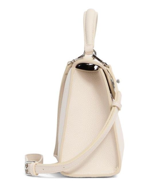 JW PEI Natural Large Elise Faux Leather Top Handle Bag