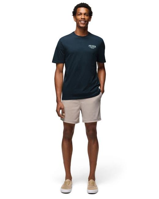 Prana Blue Past & Present Organic Cotton Graphic T-Shirt for men