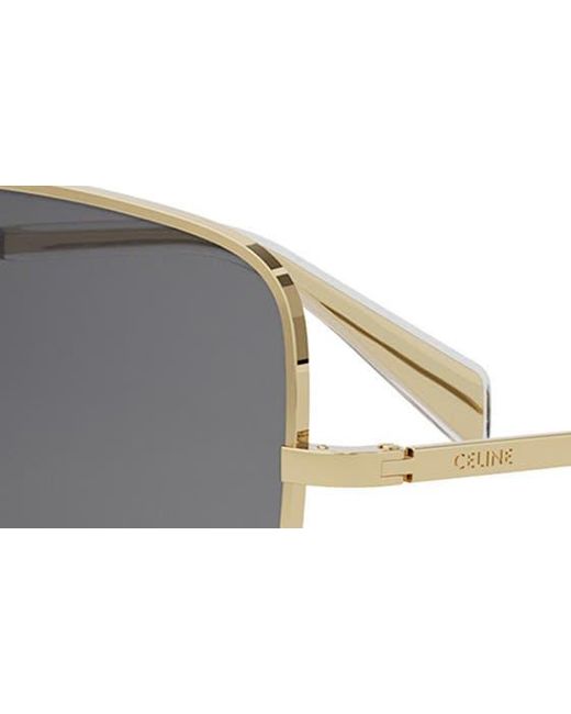 Céline Gray Rhinestone Triomphe 59mm Square Sunglasses