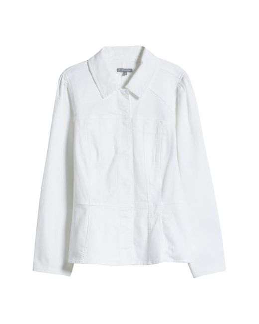 Wit & Wisdom White Denim Peplum Jacket