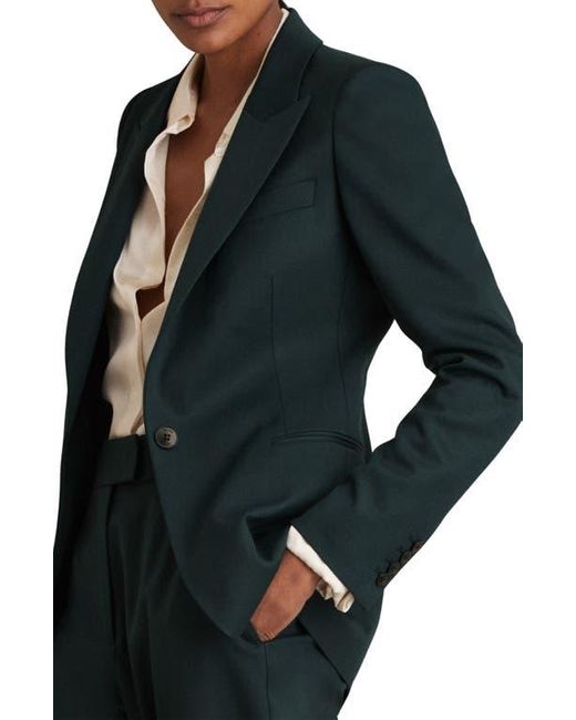 Reiss Blue Jade Wool Blend Jacket