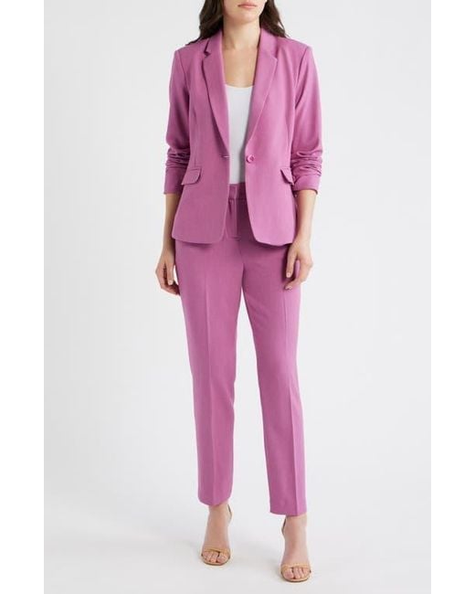 Tahari Pink One-Button Blazer