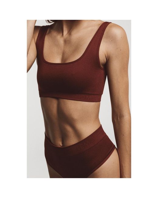 LDMA Brown High Sculpt Bra Rib