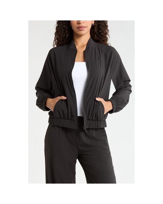 Zella Black Atlas Bomber Jacket