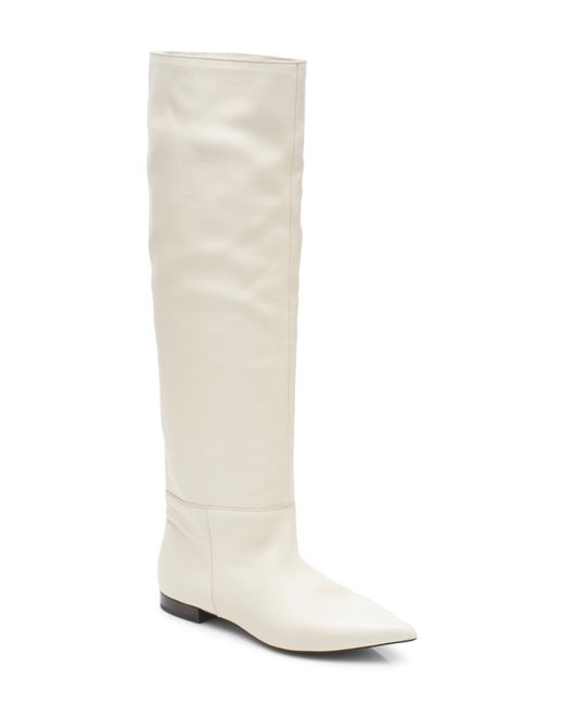 Free People White Hawley Knee High Boot