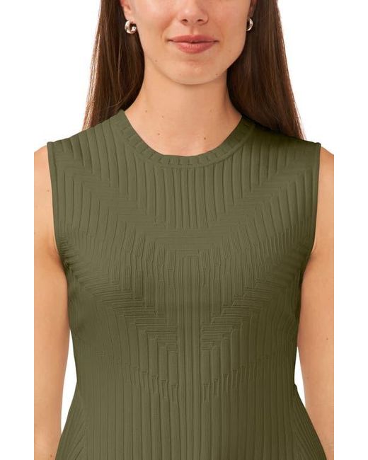 Halogen® Green Sleeveless Peplum Sweater
