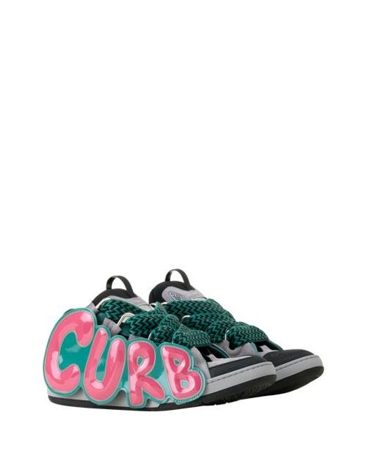 Lanvin Blue Curb Patch Sneakers