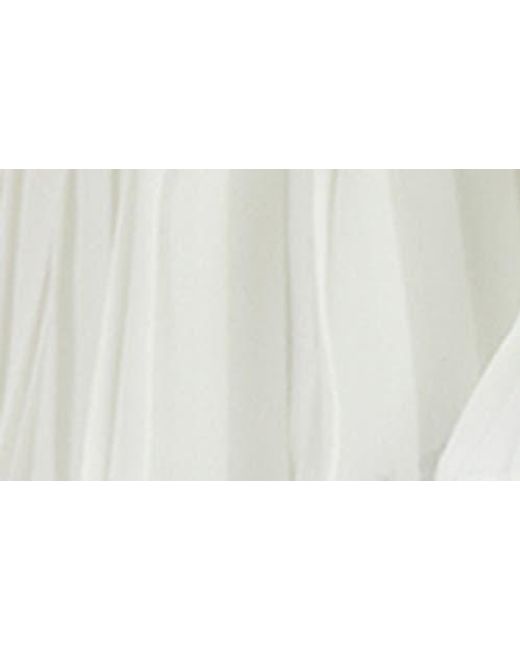 Bardot White Ilara Ruffle Pleated Cutout Camisole
