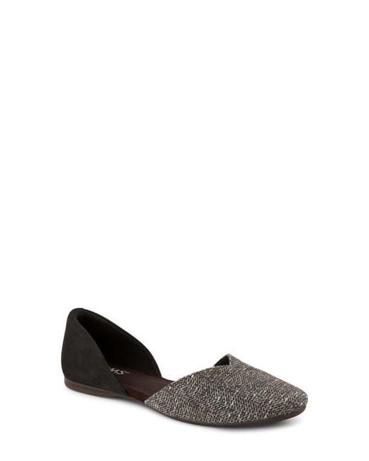 TOMS Black Gemma D'Orsay Flat