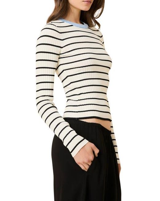 Solid & Striped Gray The Dora Stripe Sweater