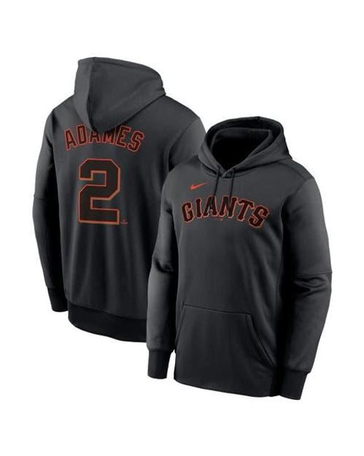 Nike Black Willy Adames San Francisco Giants Name & Number Performance Pullover Hoodie for men