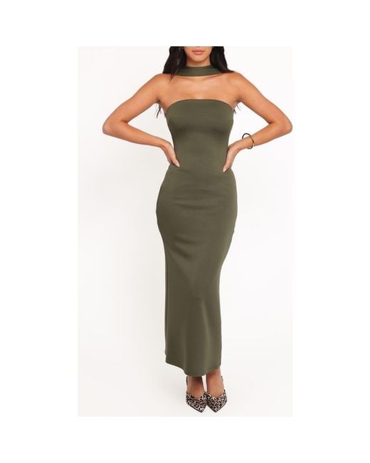 short tube dress Adya S Womens Stylish Crochet Dresses US-Launch Jade Satin Halter Maxi Choose Waist Size for Pant (Inches):46