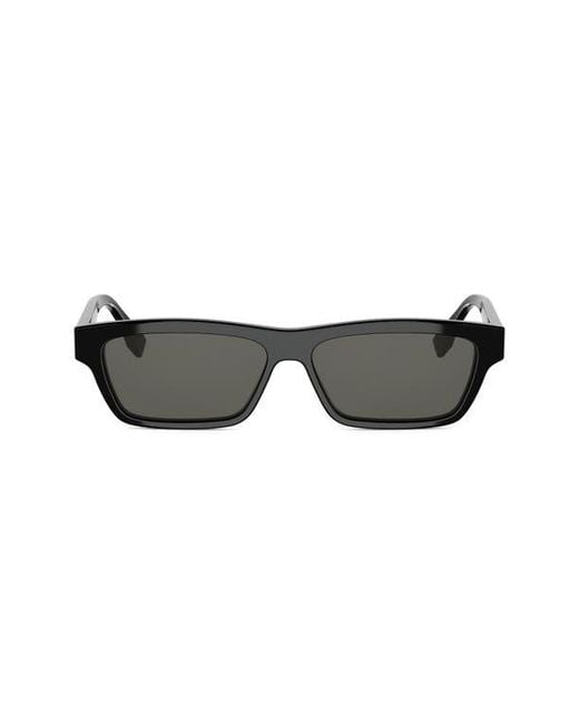 Fendi Black Ff Squared 55Mm Cat Eye Sunglasses