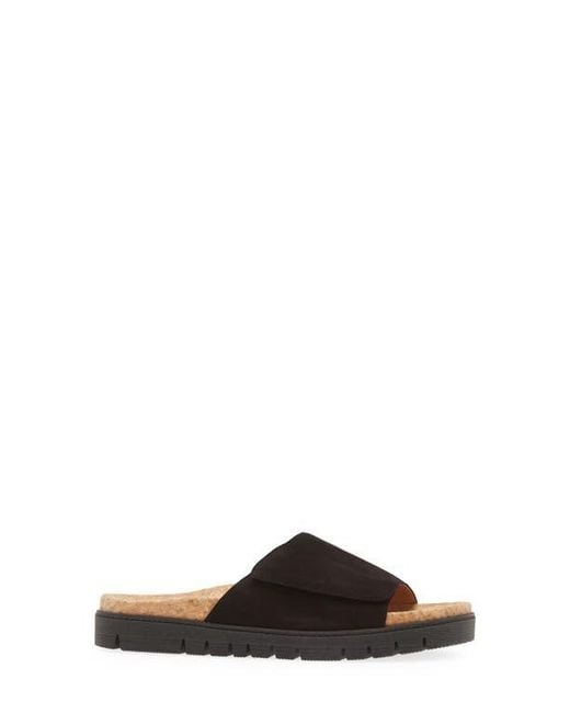 Gabor Black Slide Slide Sandal