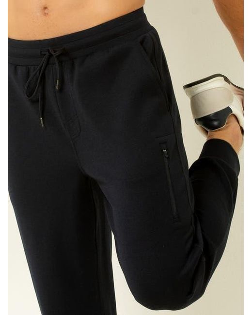 Single Stitch Black Classic Drawstring Jogger for men