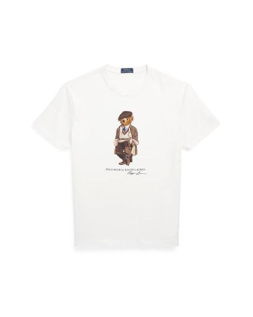 Polo Ralph Lauren White Polo Bear Classic Fit Graphic T-Shirt for men