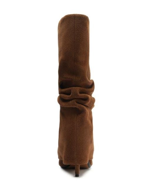 SCHUTZ SHOES Brown Mikki Up Cloak Pointed Toe Boot