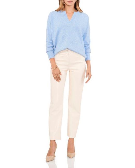 Vince Camuto Blue Drop Shoulder V-Neck Sweater