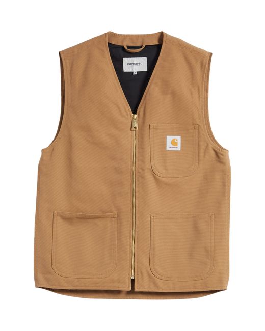 Carhartt Brown Arbor Organic Cotton Zip Vest for men