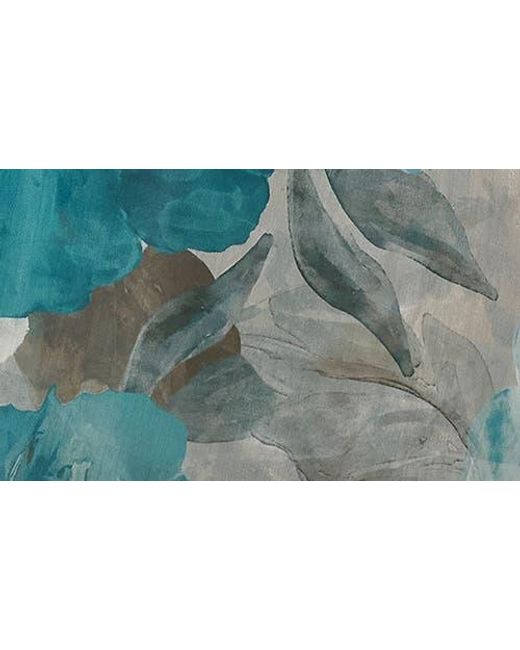 Donna Karan Green Floral Strapless Fit & Flare Gown