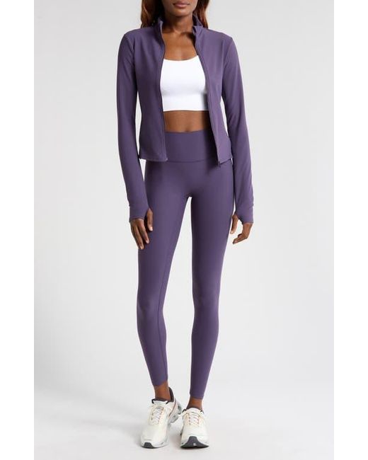Spanx Purple Spanxsmooth Onform Full Zip Jacket