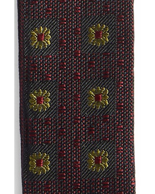 CLIFTON WILSON Black Floral Silk Suspenders for men