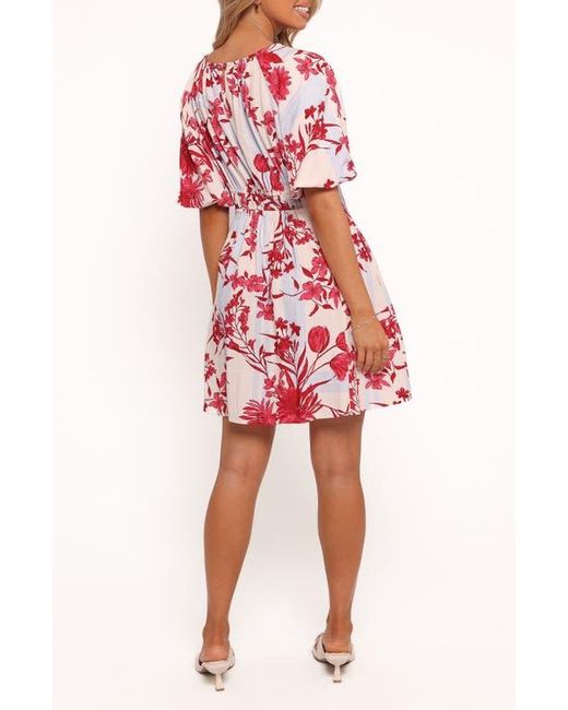 Petal & Pup Red Simmons Floral Puff Sleeve Dress