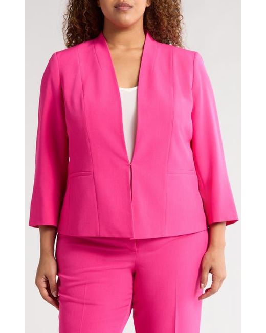 Kasper Pink Open Cardigan-Style Blazer