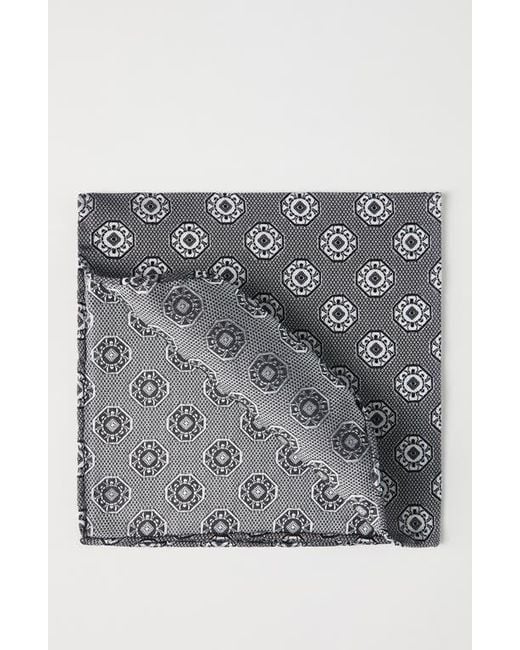 Brunello Cucinelli Gray Pocket Square With Pattern for men