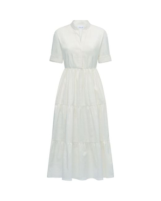 Callas Milano White Sardinia Tiered Dress