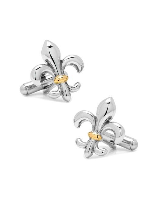 Cufflinks Inc. Metallic Fleur De Lis Cuff Links for men