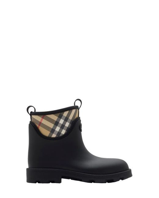 Burberry Black Marsh Stamp Short Rain Boot