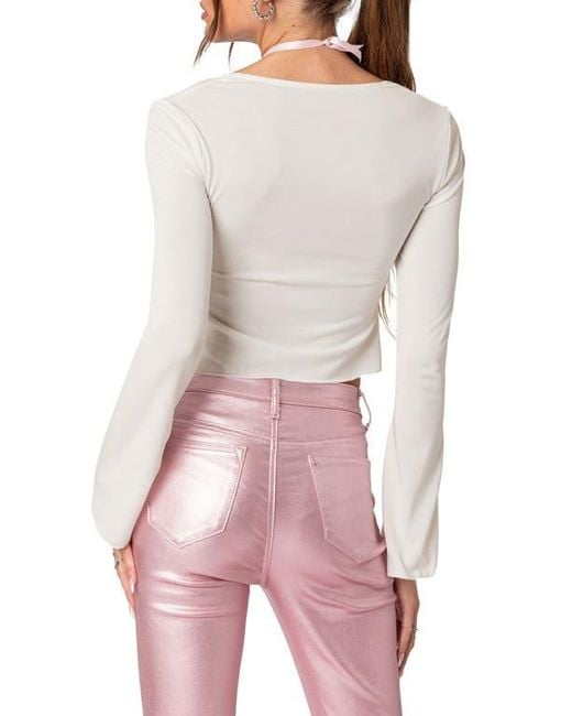 Edikted Red Maxine Twist Split Front Top