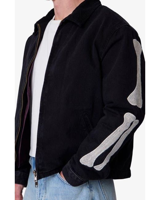 MNML Blue Skeleton Work Jacket for men