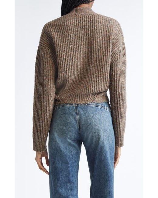 R13 Black Split Hem Wool Blend Cardigan