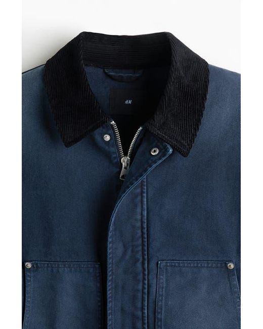 H&M Blue Short Workwear Jacket for men