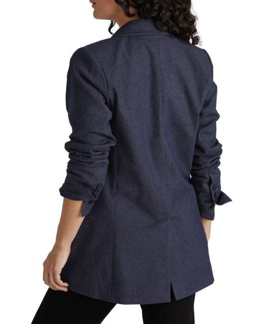 UNIVERSAL STANDARD Blue Denim Blazer