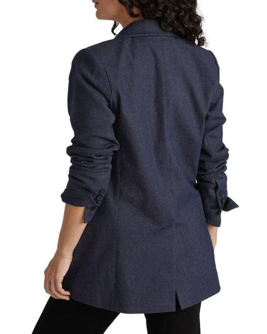 UNIVERSAL STANDARD Blue Denim Blazer