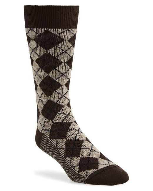 Thom Browne Black Argyle Jacquard Mid Calf Socks for men