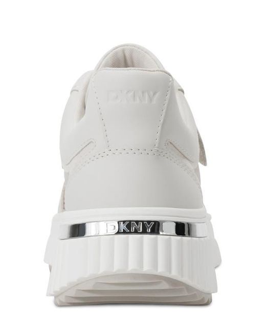 DKNY White Loami Wedge Sneaker