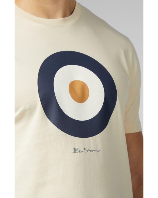 Ben Sherman Natural Signature Target Graphic T-shirt for men