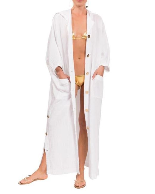EVERYDAY RITUAL Jade Button-Up Robe in White | Lyst