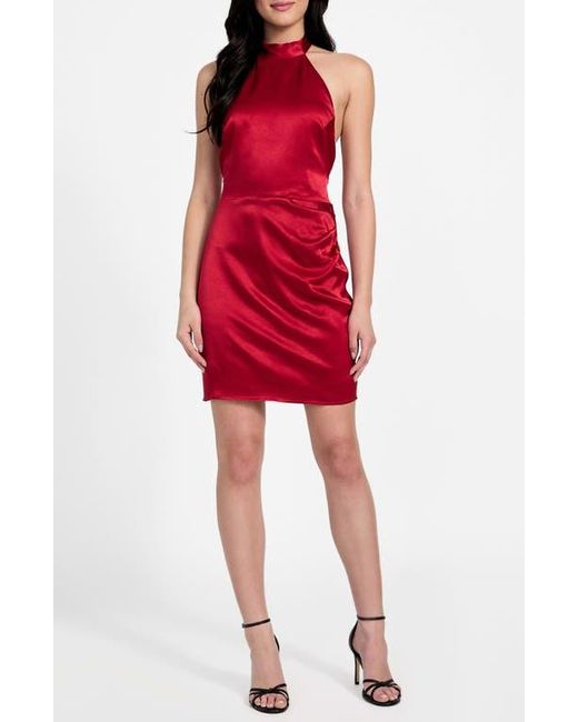 Guess Naomi Halter Minidress in Red | Lyst