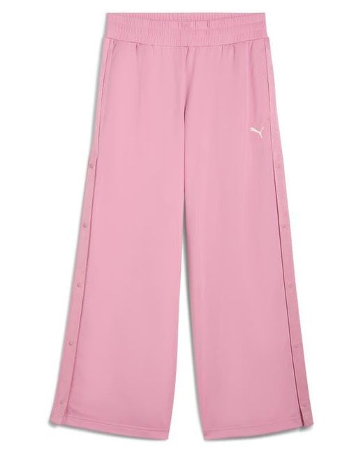 PUMA Pink Low Rise Popper Side Snap Pants