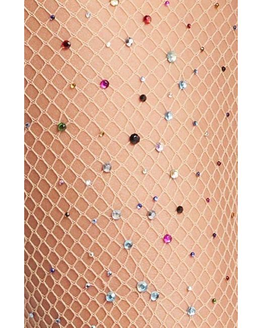 High Heel Jungle Natural Glitter Fishnet Tights