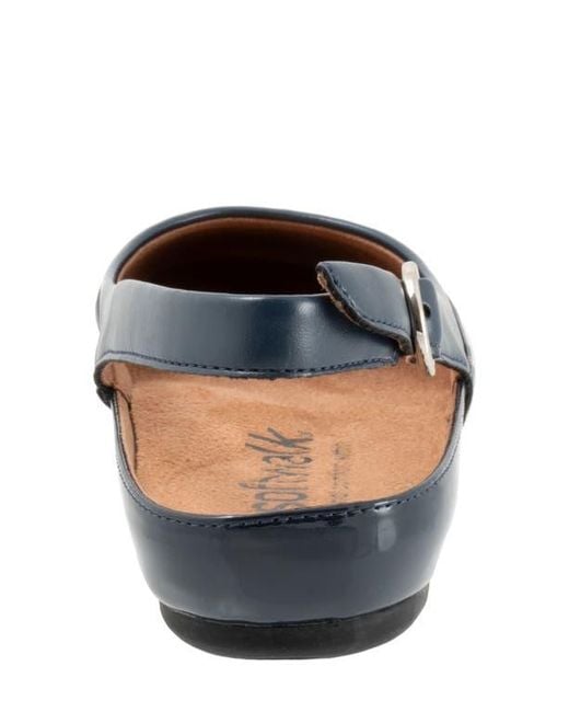 Softwalk® Blue Sheffield Slingback Flat
