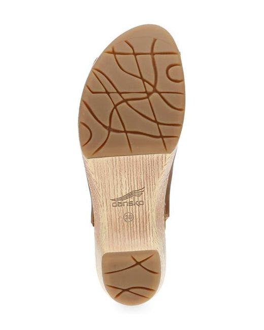 Dansko Brown Lizzy Peep Toe Platform Bootie
