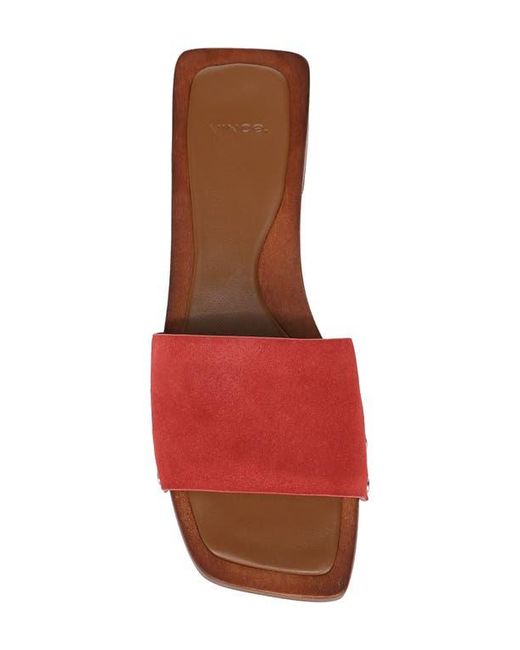 Vince Red Barbara Slide Sandal